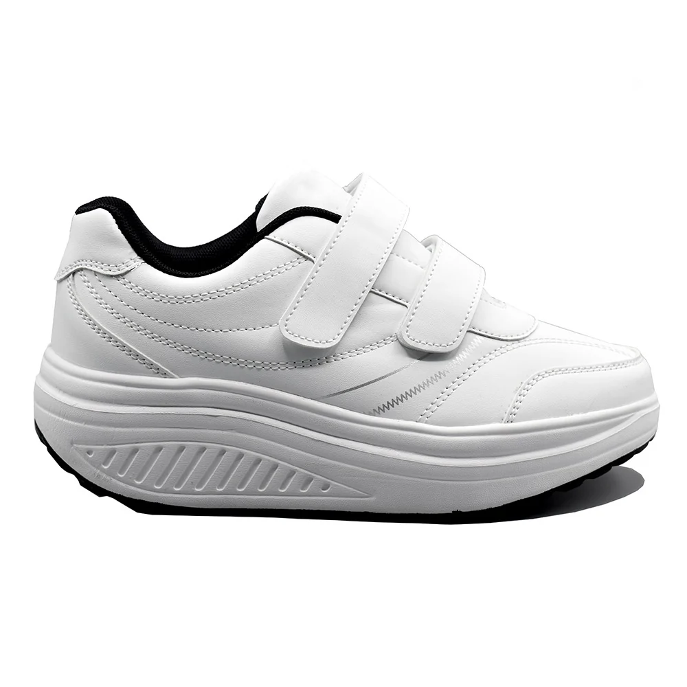 Scarpe Basculanti Bianco Modello Bali in Eco Pelle Con Strappi - immagine 2