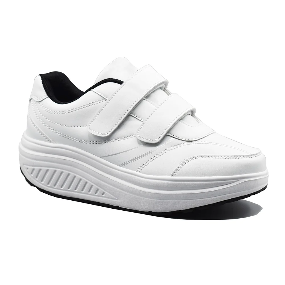 Scarpe Basculanti Bianco Modello Bali in Eco Pelle Con Strappi - immagine 3