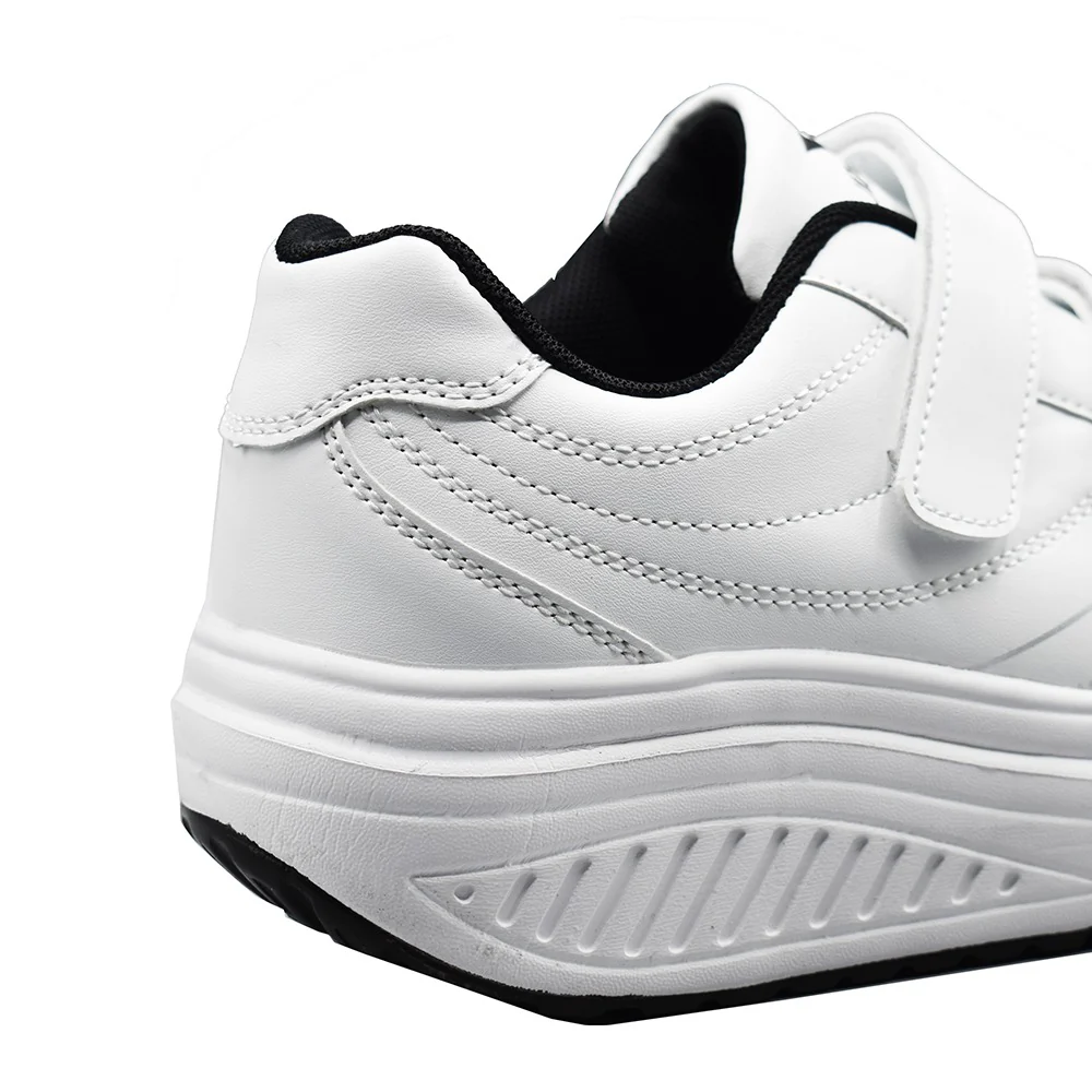 Scarpe Basculanti Bianco Modello Bali in Eco Pelle Con Strappi - immagine 4