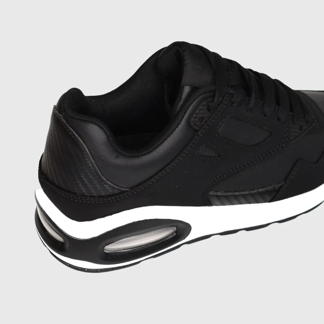 Scarpe Da Ginnastica Modello New York Nero Bianco In Eco Pelle - immagine 3