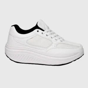 Scarpe Basculanti Donna Modello Pechino Bianco In Eco Pelle