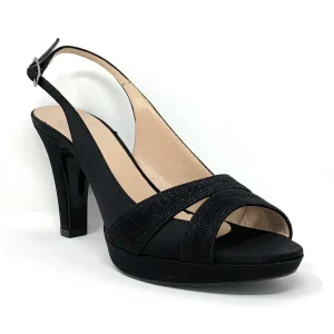 Sandalo col tacco JOEL 2094 SATIN NERO IC 999/999 NERO donna