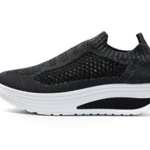 Scarpe Basculanti Grigio Scuro Modello Amalfi in Tessuto Senza Lacci