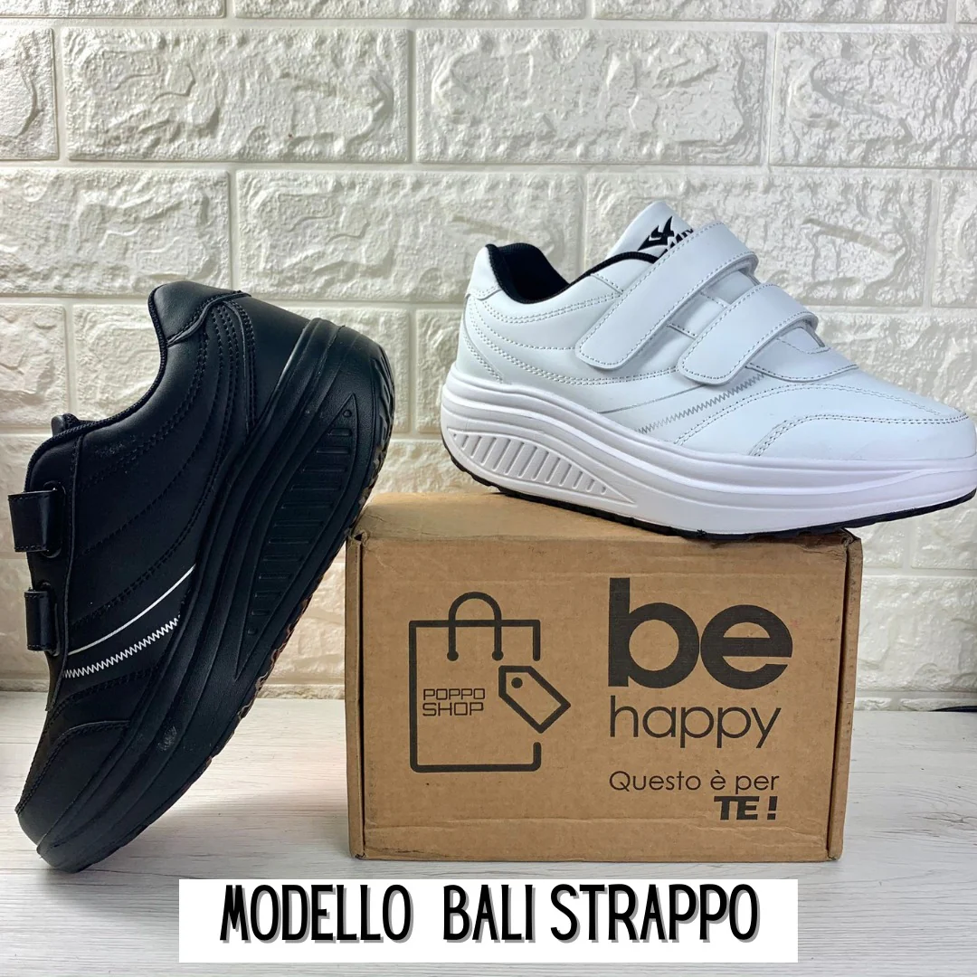 Scarpe Basculanti Bianco Modello Bali in Eco Pelle Con Strappi - immagine 7