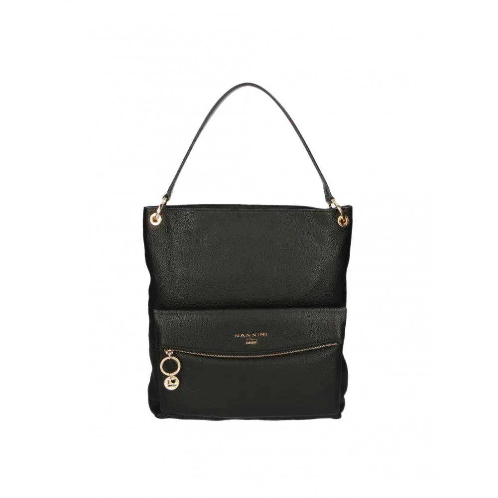 Borsa a Spalla In Vera Pelle Jamie Lima Nannini nera