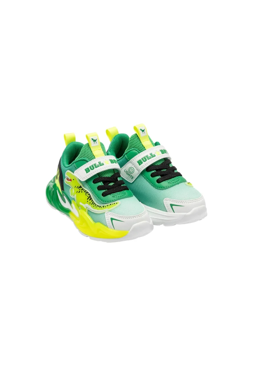 Sneakers luminose Bull Boys Jurassic Rex DNAL5117 VERDE Bambino - immagine 3