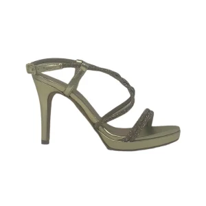 Sandalo col tacco JOEL A7569 LIZ LAME PLATINO donna