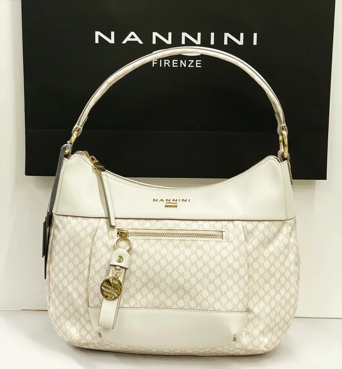 Sacca A Spalla e tracolla Liberty Bianca Fantasia Nannini