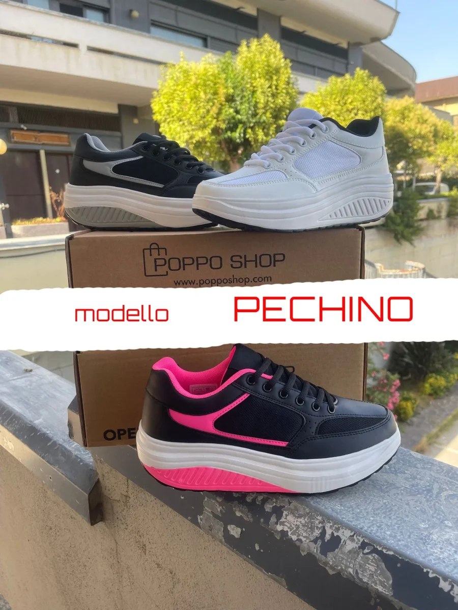Scarpe Basculanti Donna Modello Pechino Bianco In Eco Pelle - immagine 6