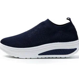 Scarpe Basculanti Blu Modello Positano in Tessuto Senza Lacci