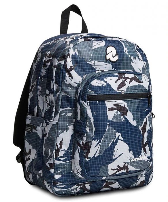 Zaino scuola Invicta Jelek Fantasy Military Camo Blue 38 Litri - immagine 4